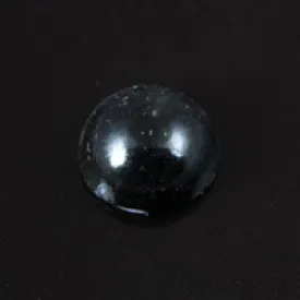 11mm Black Pearl Finish Lucite Cabochon Flat Back, pk/6