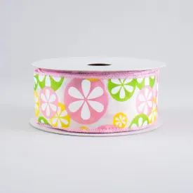 1.5" Daisy Dots Ribbon: Pastels (10 Yards)