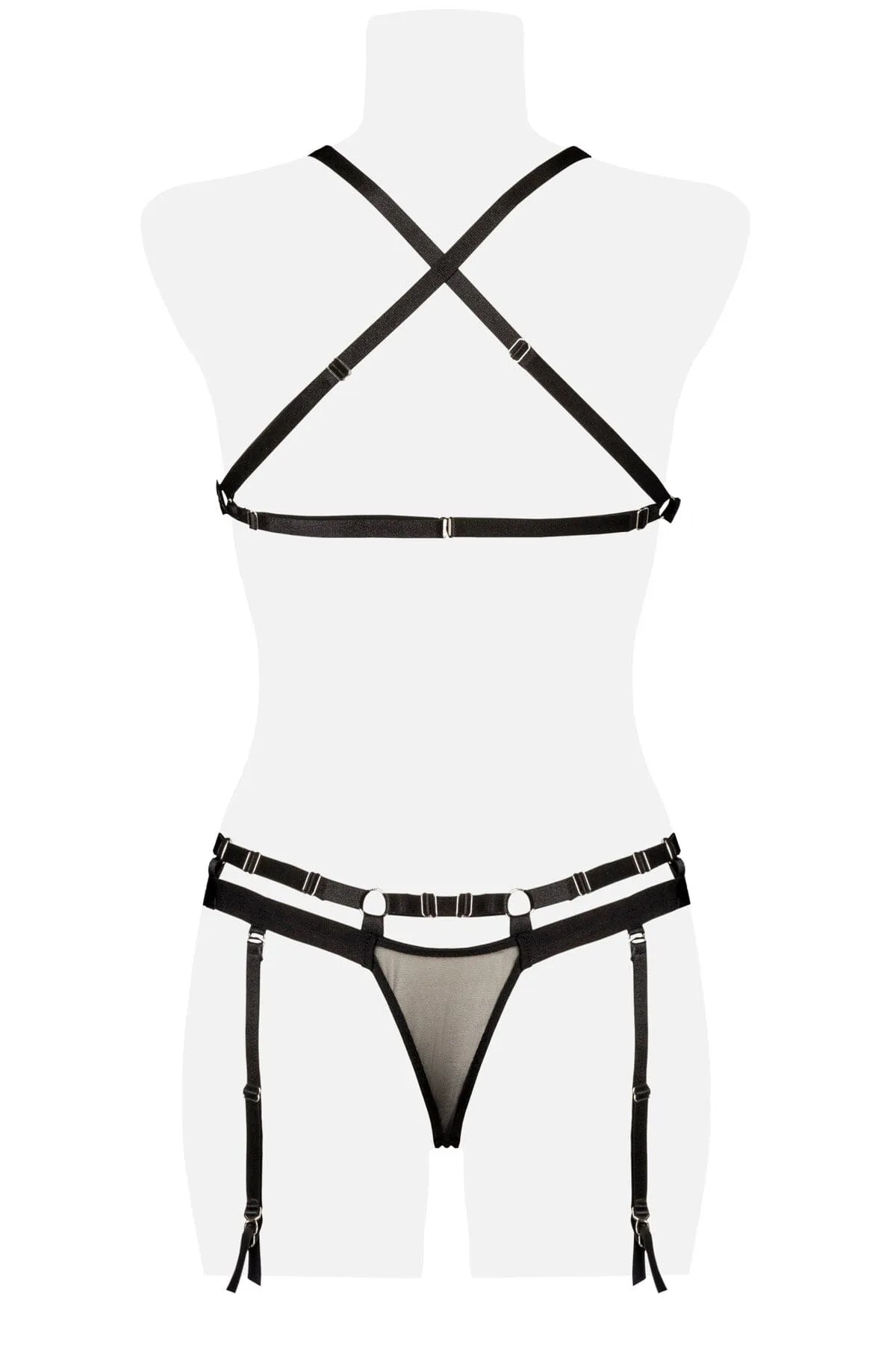 2 Piece Suspender Bandage And Garter Set