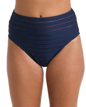 2024 La Blanca Fluid Lines High-Waist Bottom w/ Mesh Detail - Lb4ce98