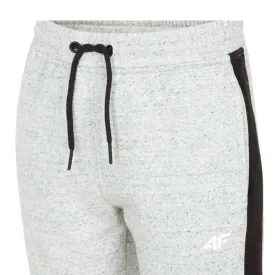 4F Light Gray  with black side line Knit Shorts Fleece