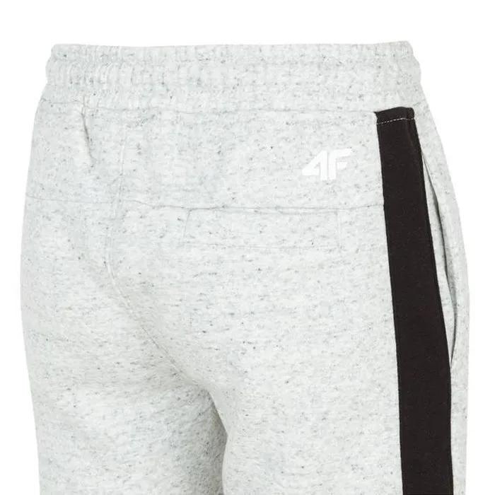 4F Light Gray  with black side line Knit Shorts Fleece