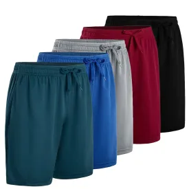 5-Pack Men's Quick-Dry Shorts(With Side Pockets)