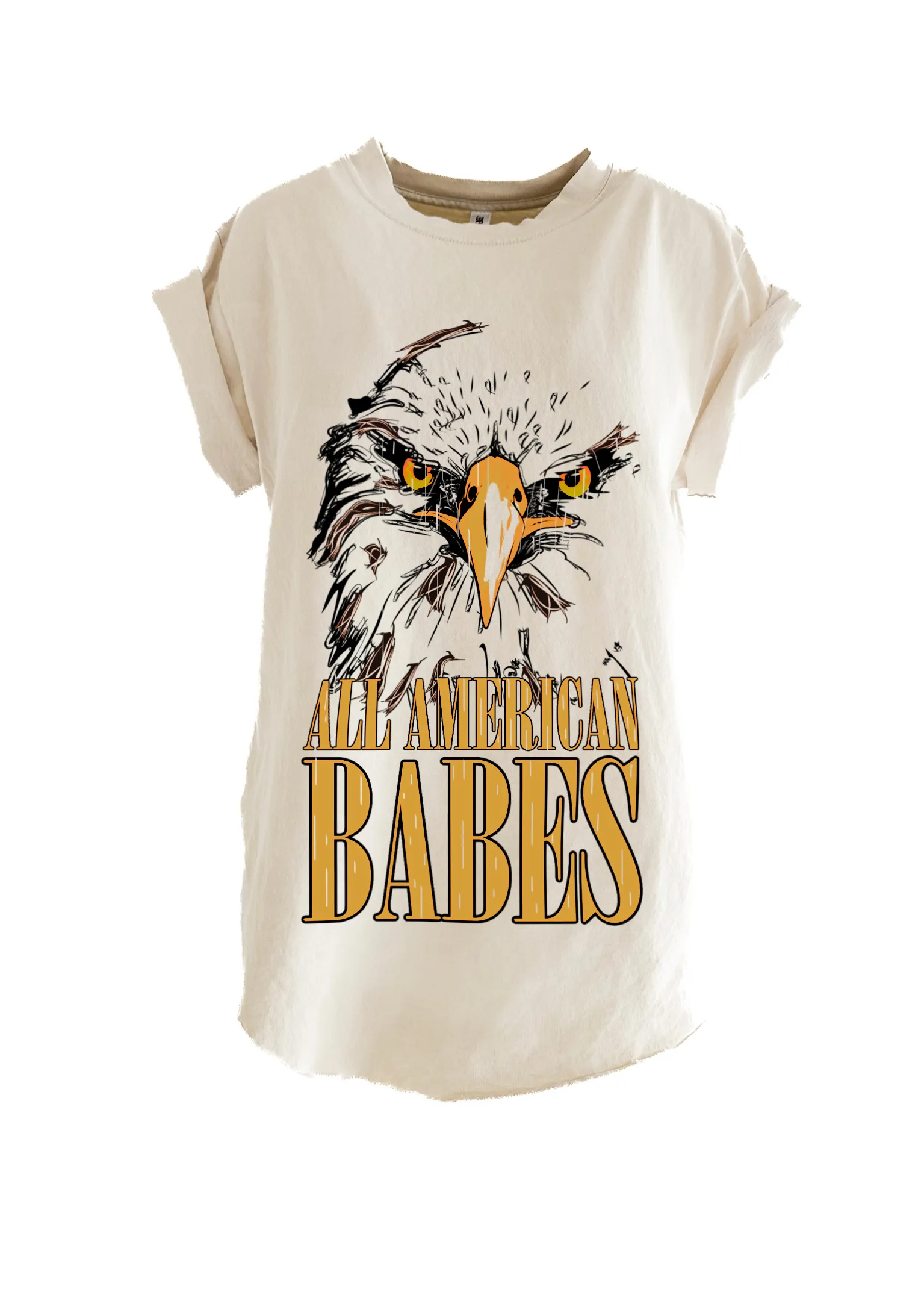 ALL AMERICAN BABES SIDE SLIT TEE