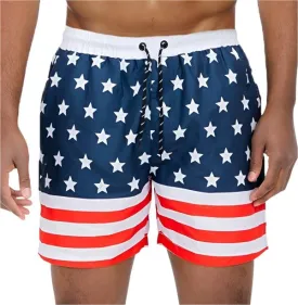 American Flag Swim Shorts