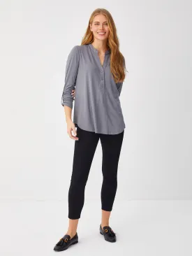 Anthracite Freaky Collar Long Sleeve T-Shirt 68023