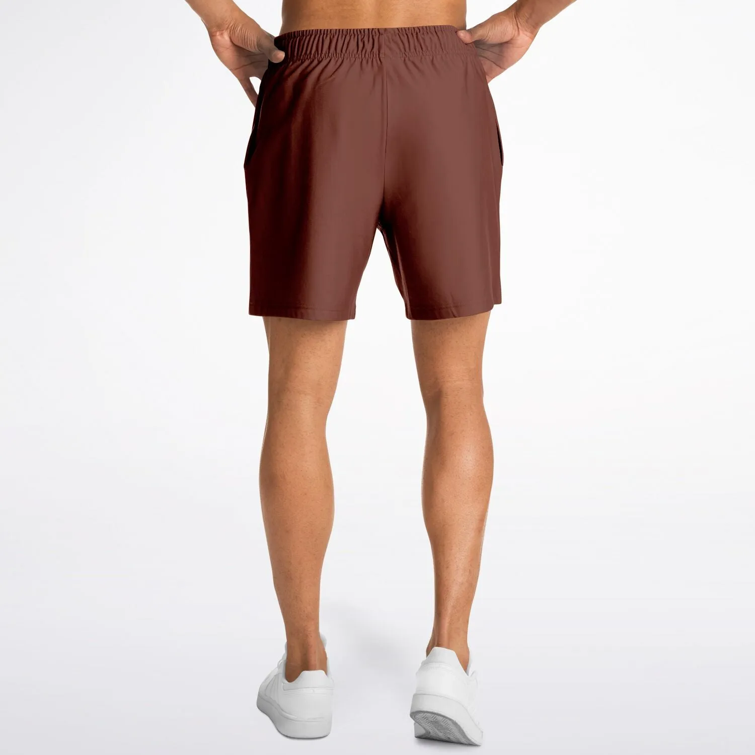 Athletic Polyester Coffee Shorts