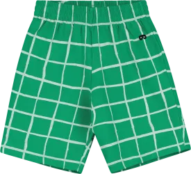 BEAU LOVES KELLY GREEN GRID SHORTS