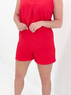 Breezeway Elastic Shorts - Red