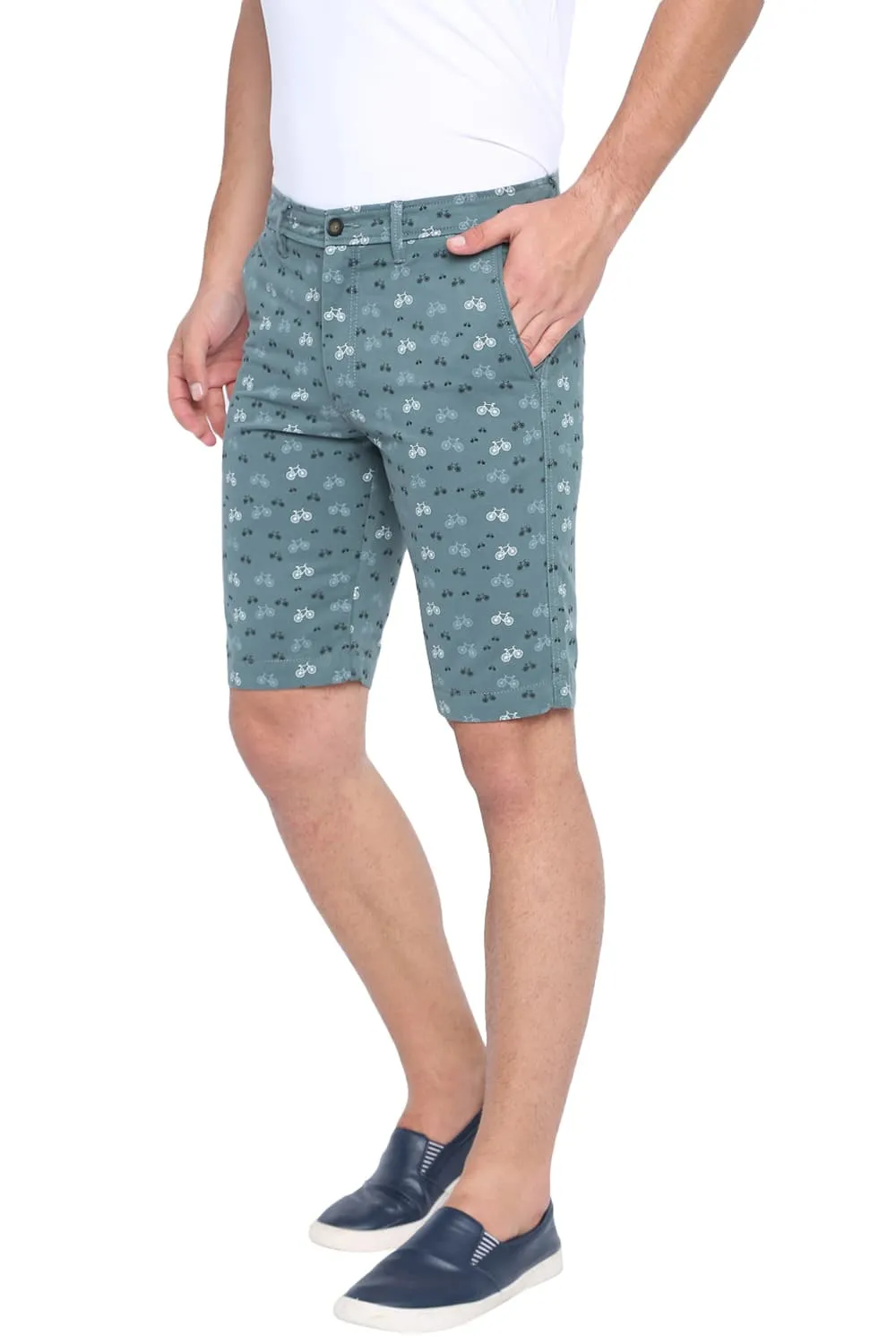 Comfort Fit Printed Cotton Shorts