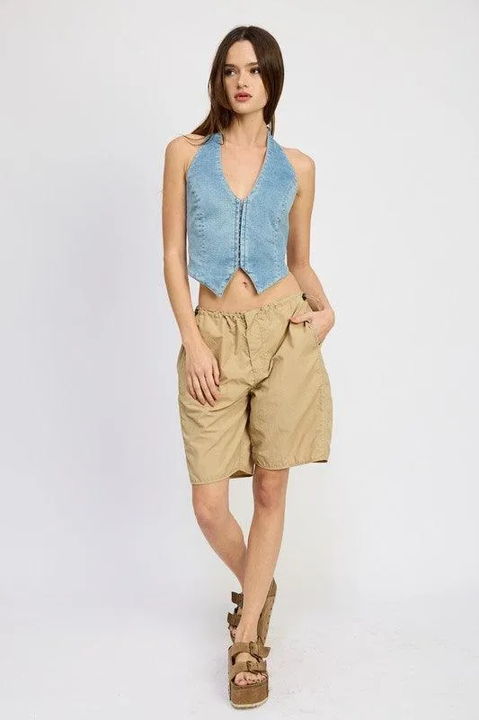 Contrasted Bermuda Shorts