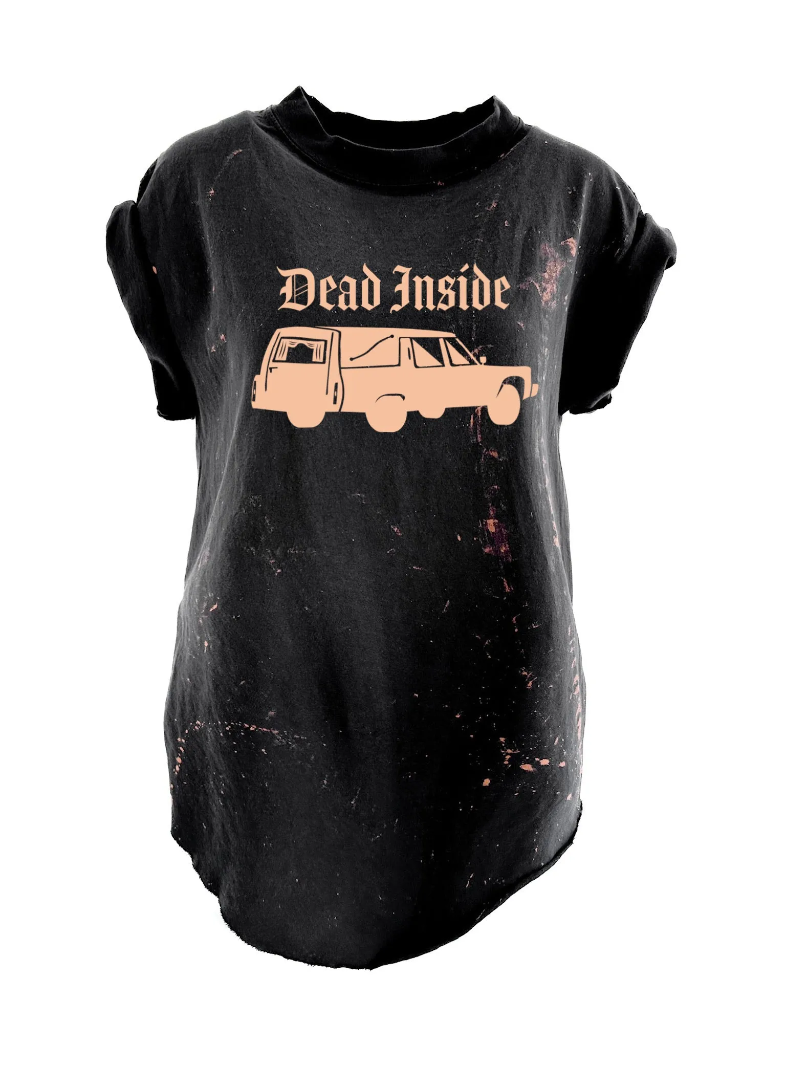 DEAD INSIDE BLEACHED OUT SIDE SLIT TEE