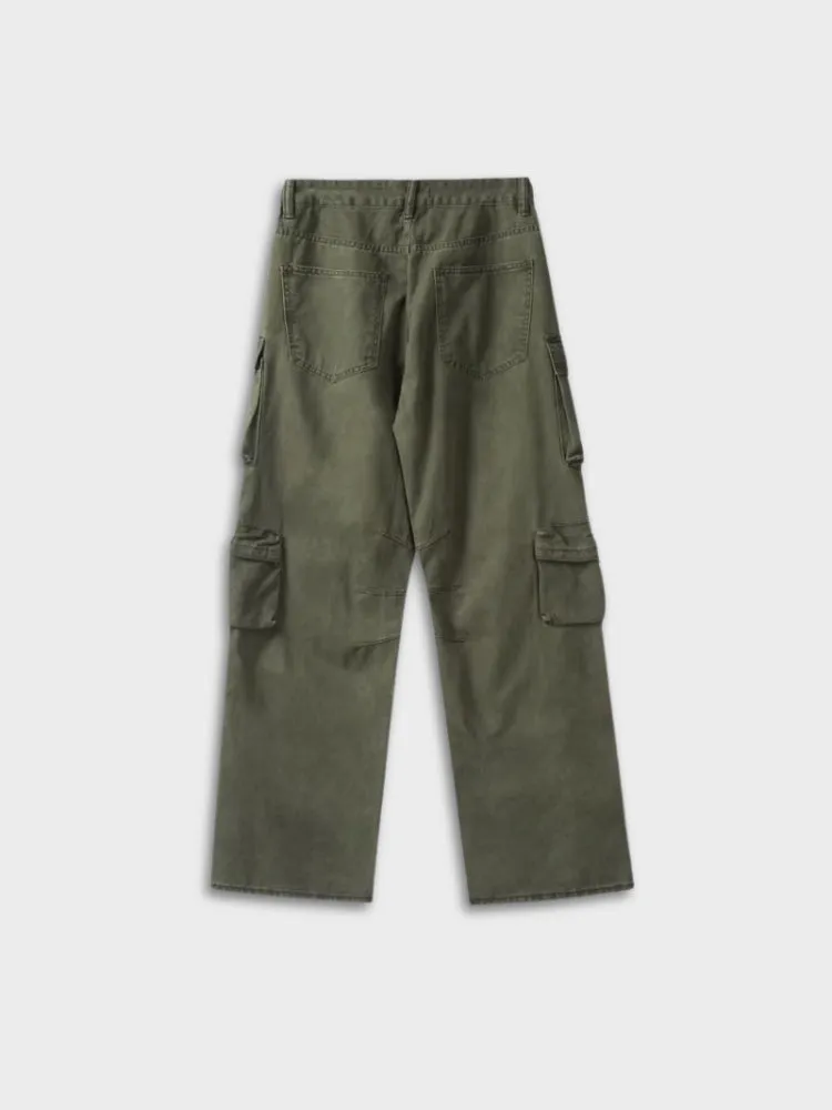 Decarba Loose Fit Pocket Cargo