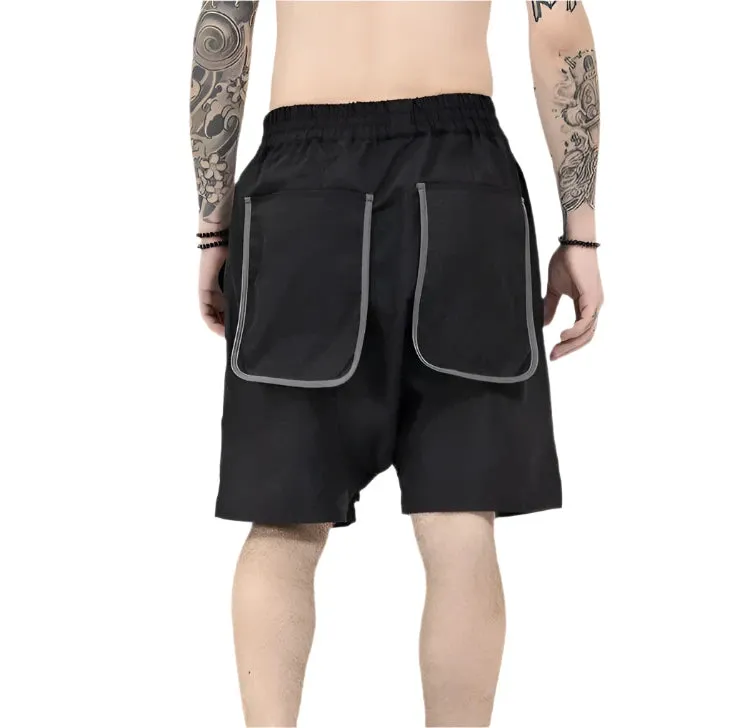 Drawstring Multi-Pocket Cargo Shorts