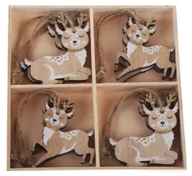 Elegant Reindeer Box Set Hanging Deco