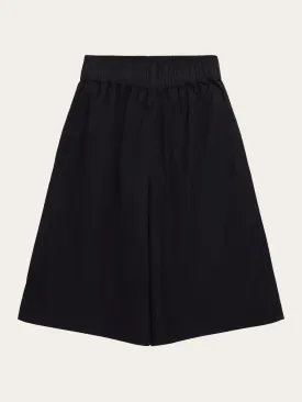 EVE culotte high-rise extra wide shorts - GOTS/Vegan - Black Jet