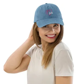 Faith Heart Christian Denim Hat