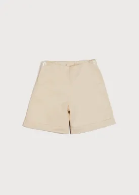 Faux Pocket Elasticated Waist Shorts in Ivory (18mths-3yrs)