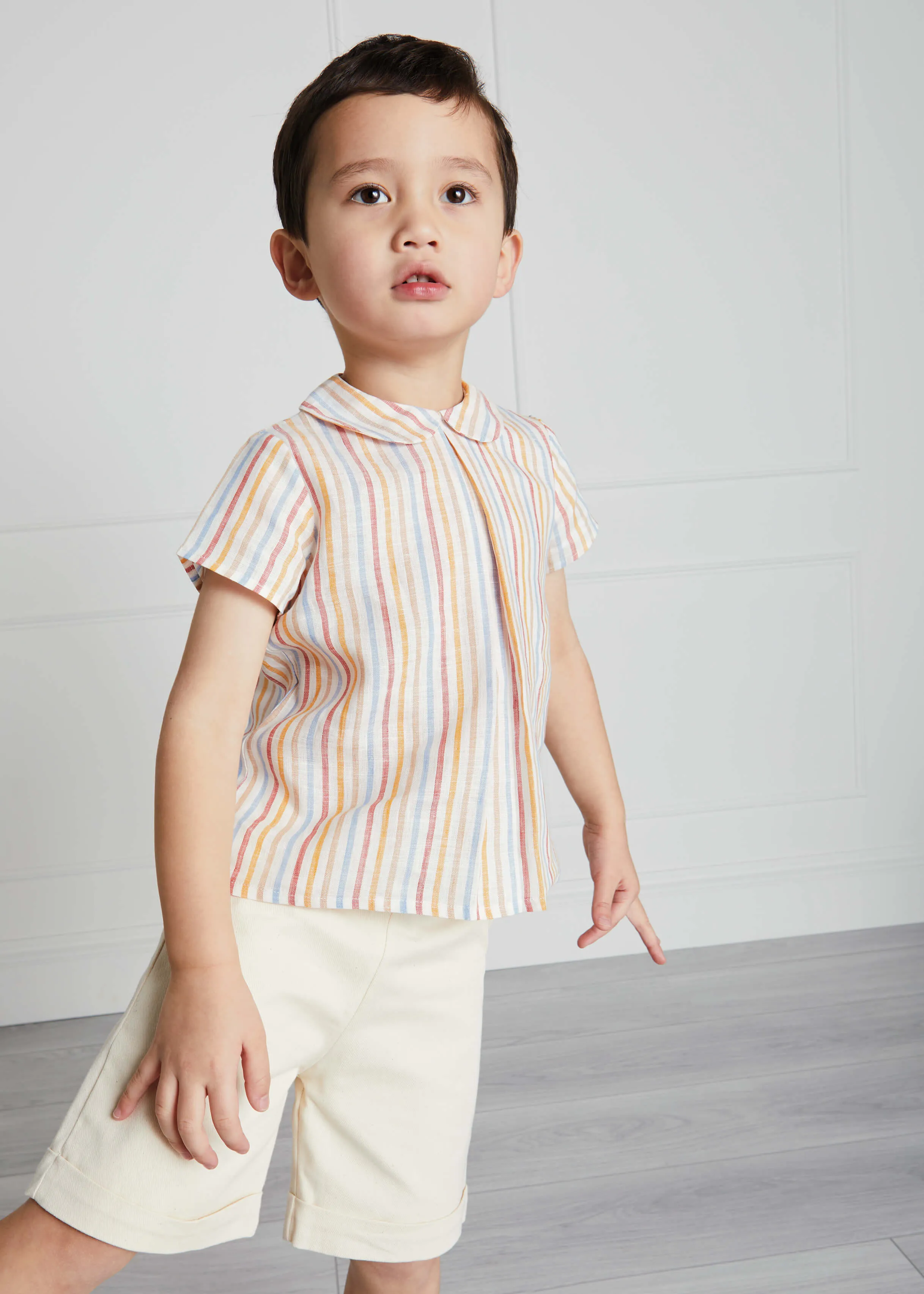 Faux Pocket Elasticated Waist Shorts in Ivory (18mths-3yrs)