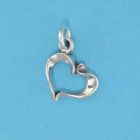 Fluted Heart Charm