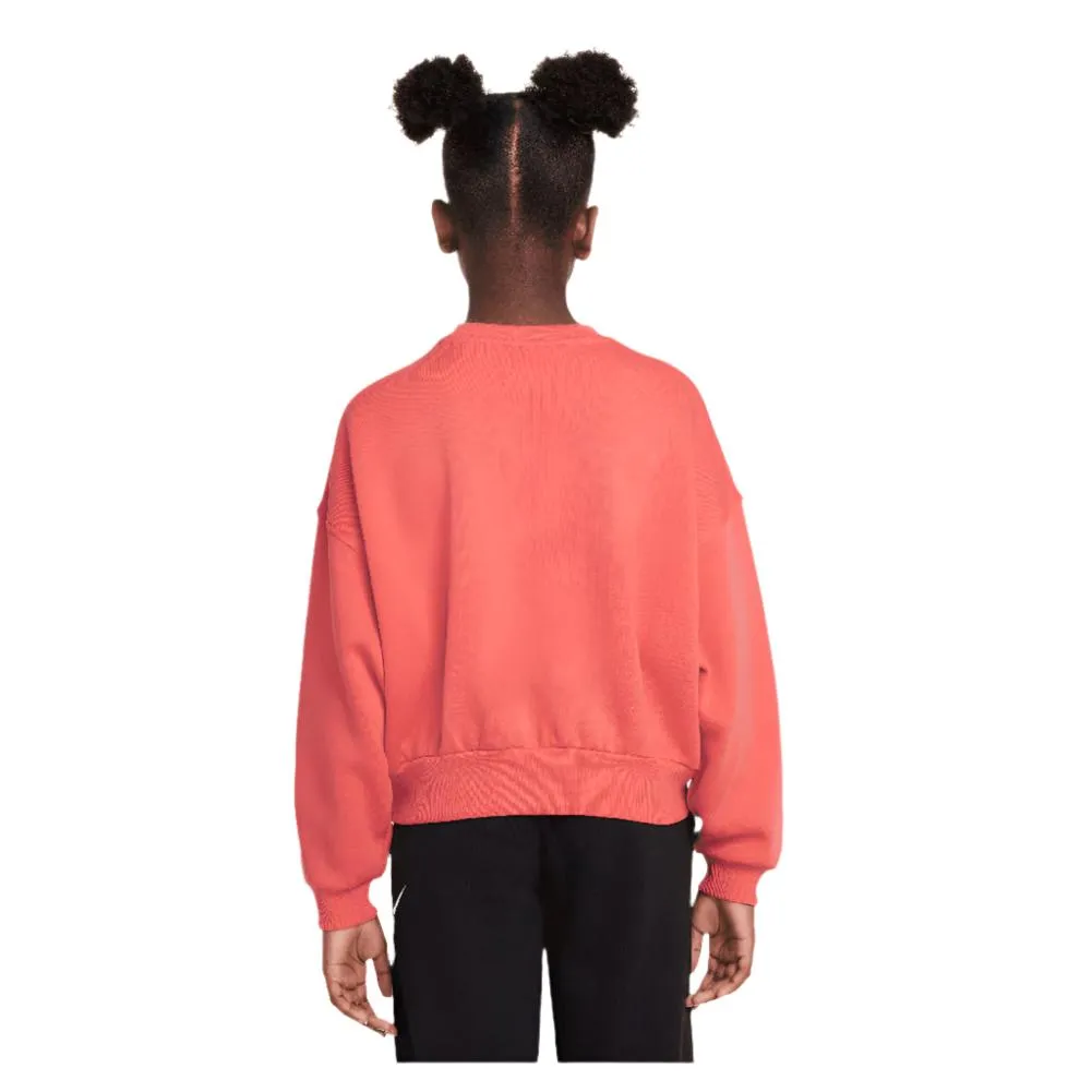 Girl`s Sportswear Club Fleece Crew Neck Sweatshirt