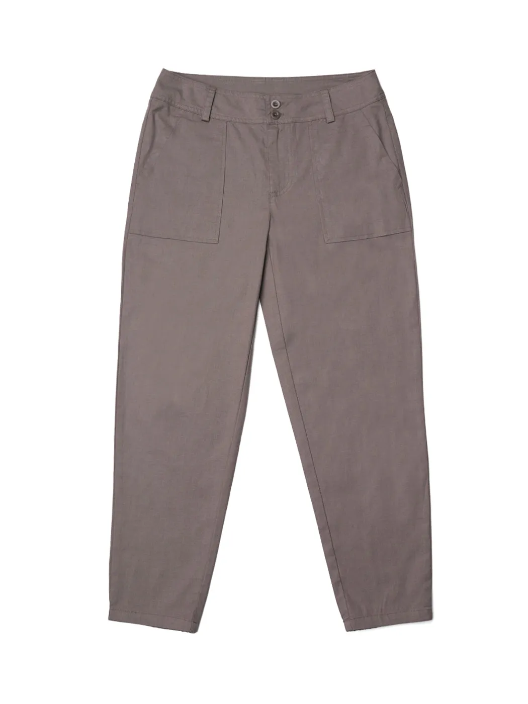 Hemp & Polyester Women's Woven Trousers