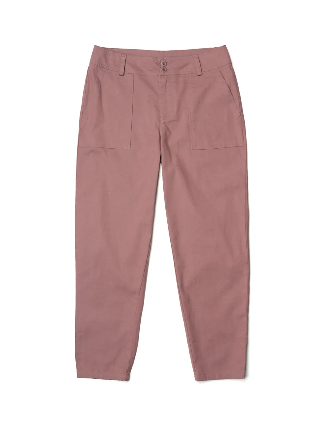 Hemp & Polyester Women's Woven Trousers