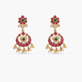 Jaya Polki Jhumki Silver Earrings