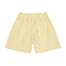 JD Pull On Shorts Yellow Seersucker Stripe