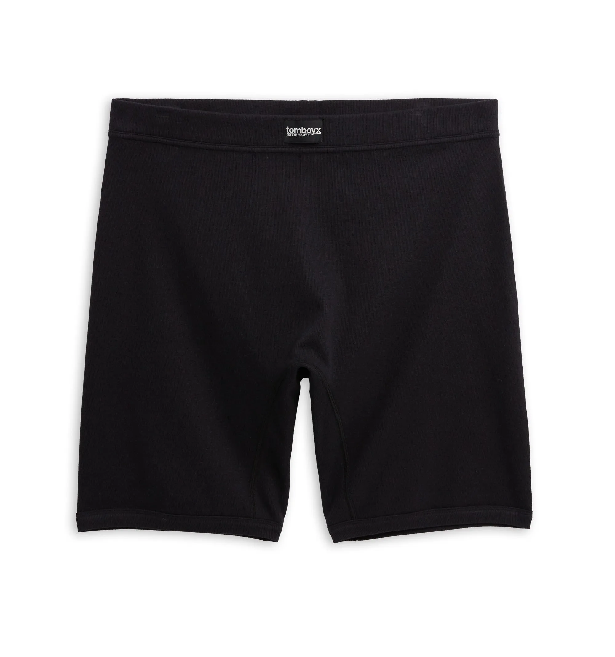 Organic Cotton Rib 9" Boxer Briefs - Black