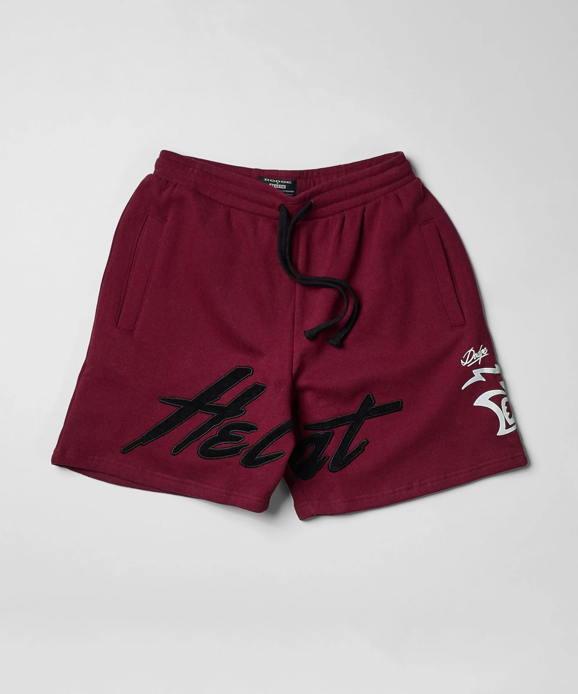 Plus Size Hellcat Fleece Shorts - Burgundy