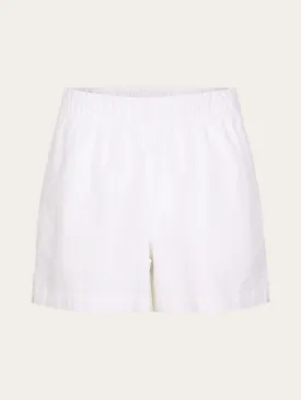 Poplin elastic waist shorts - Bright White