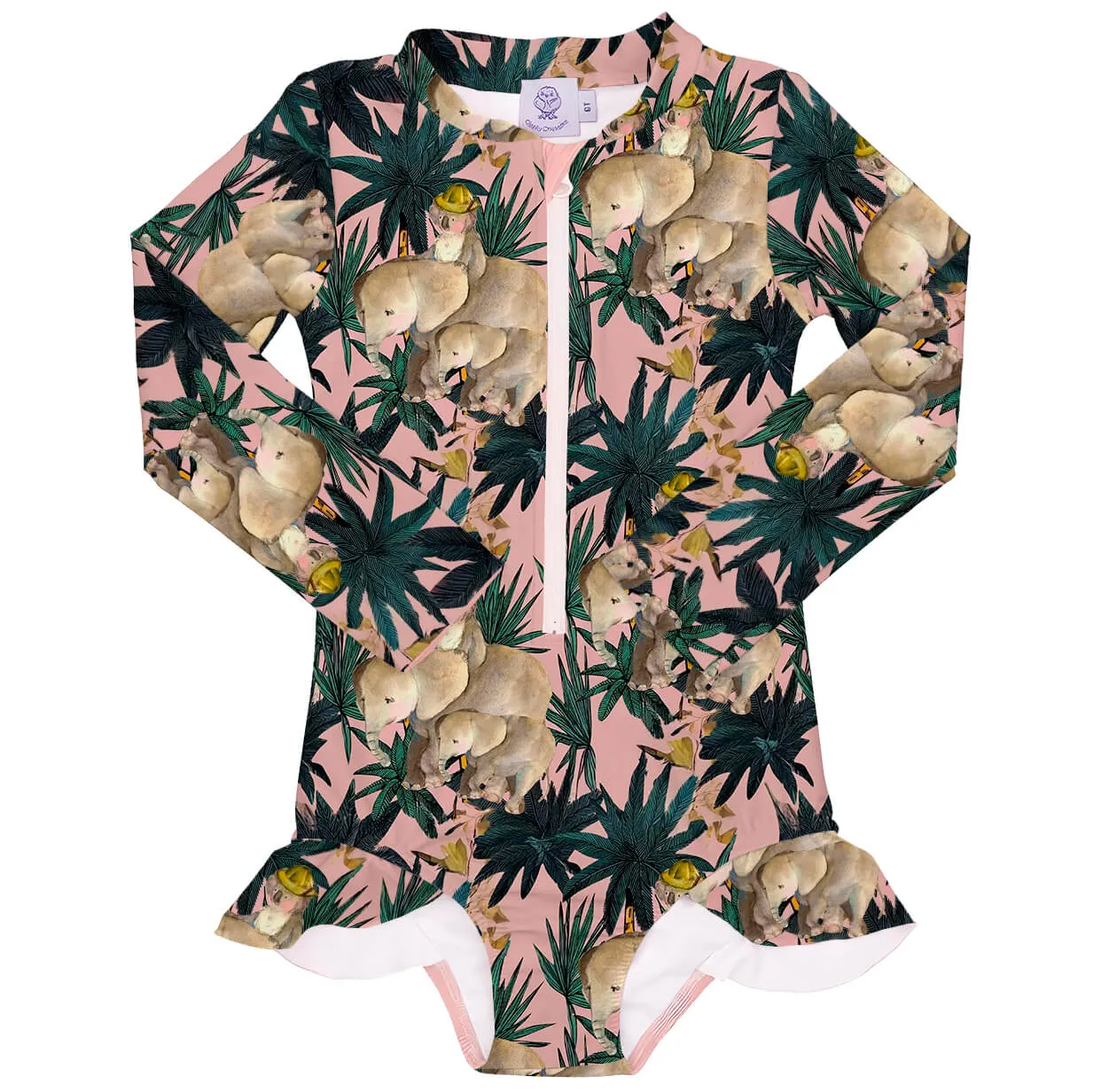 PREORDER Safari Girls Long Sleeve Zip Swimmers (Ships w/c 2nd Dec)