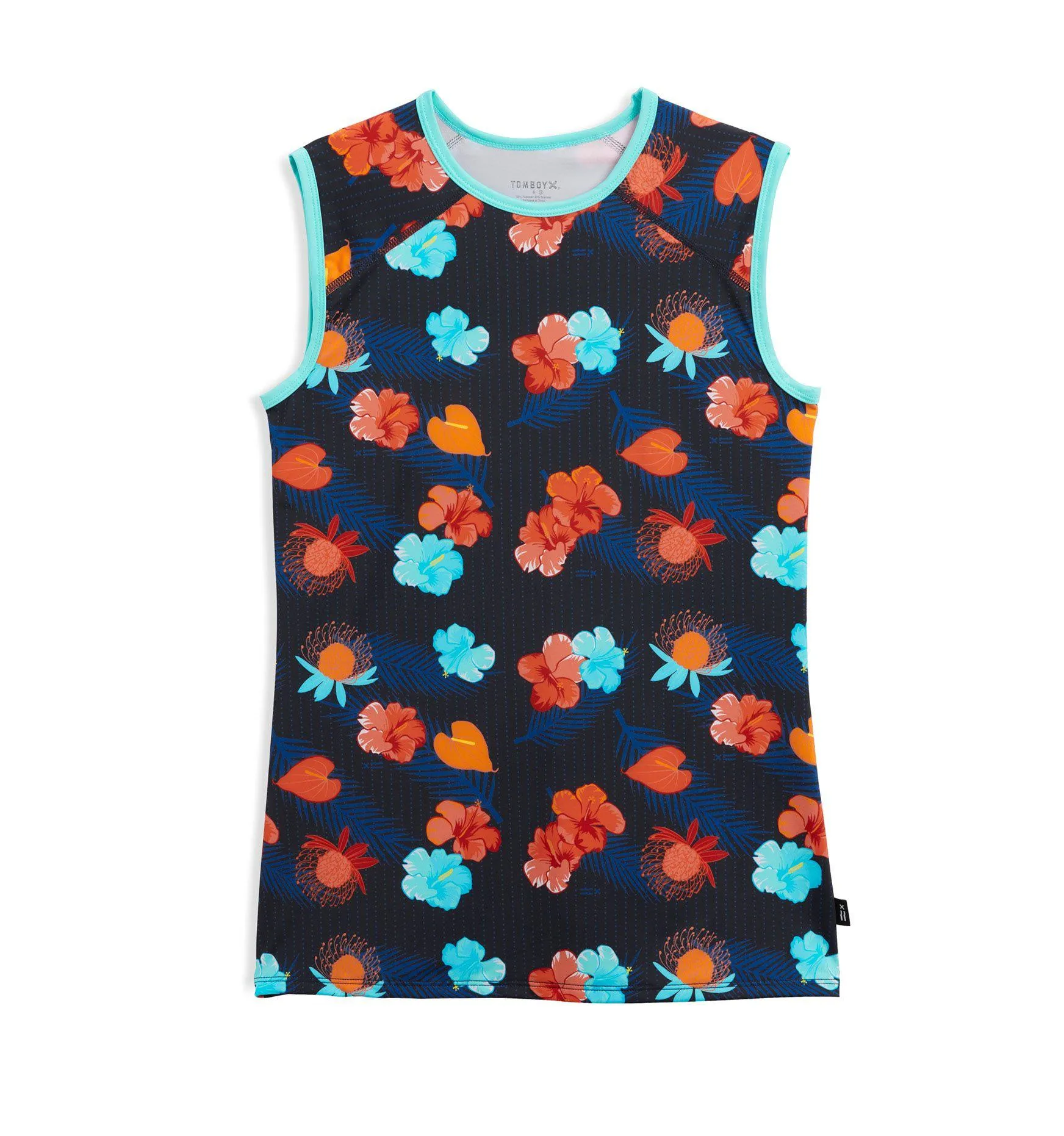 Swim Tank - Blue Aloha Print