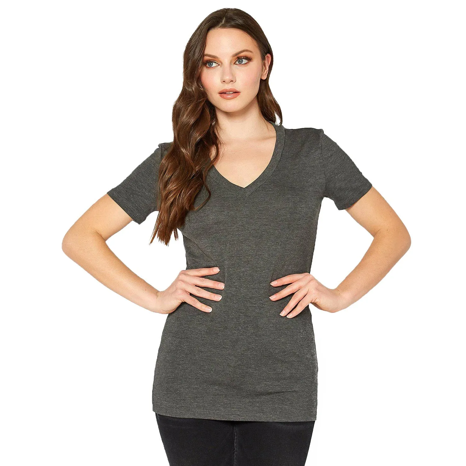 V-neck Short Sleeve Basic Tee