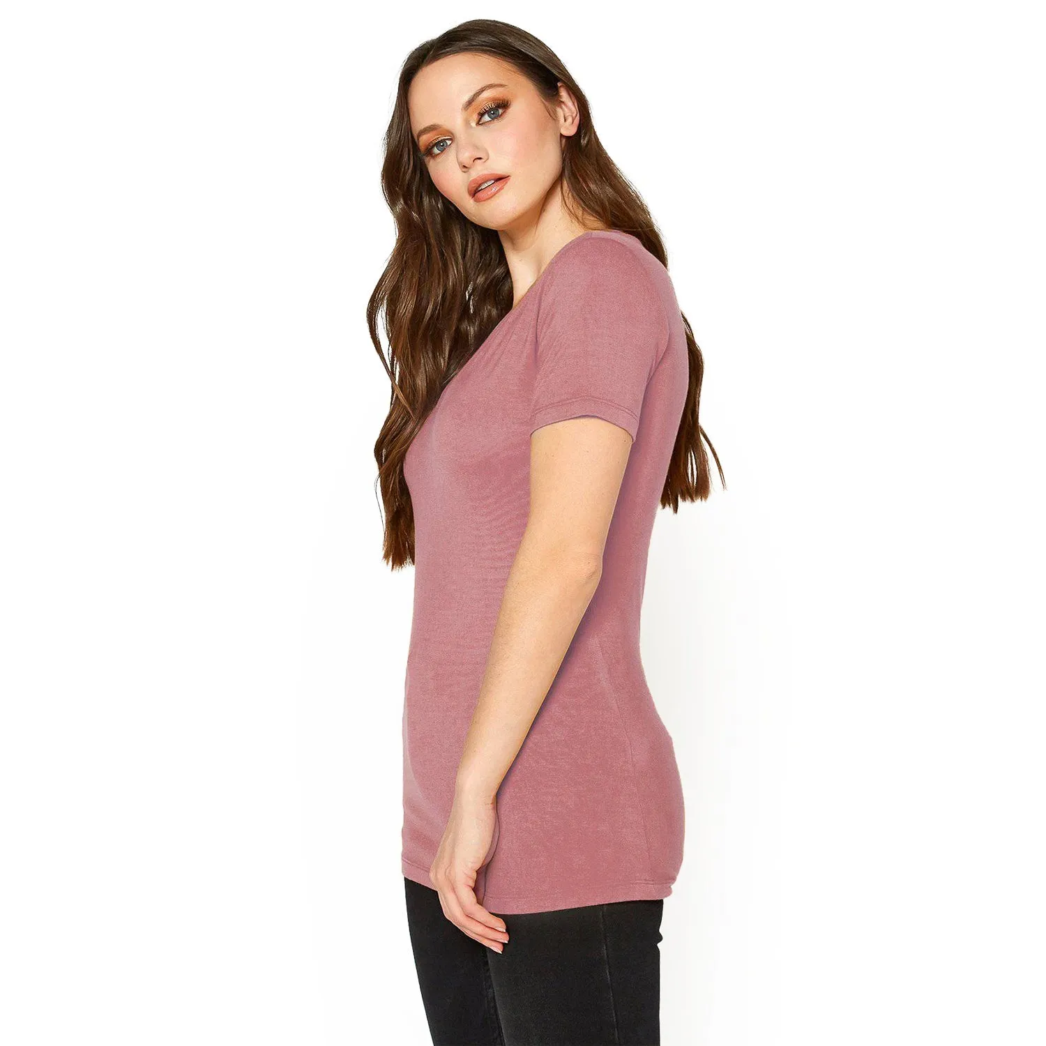 V-neck Short Sleeve Basic Tee