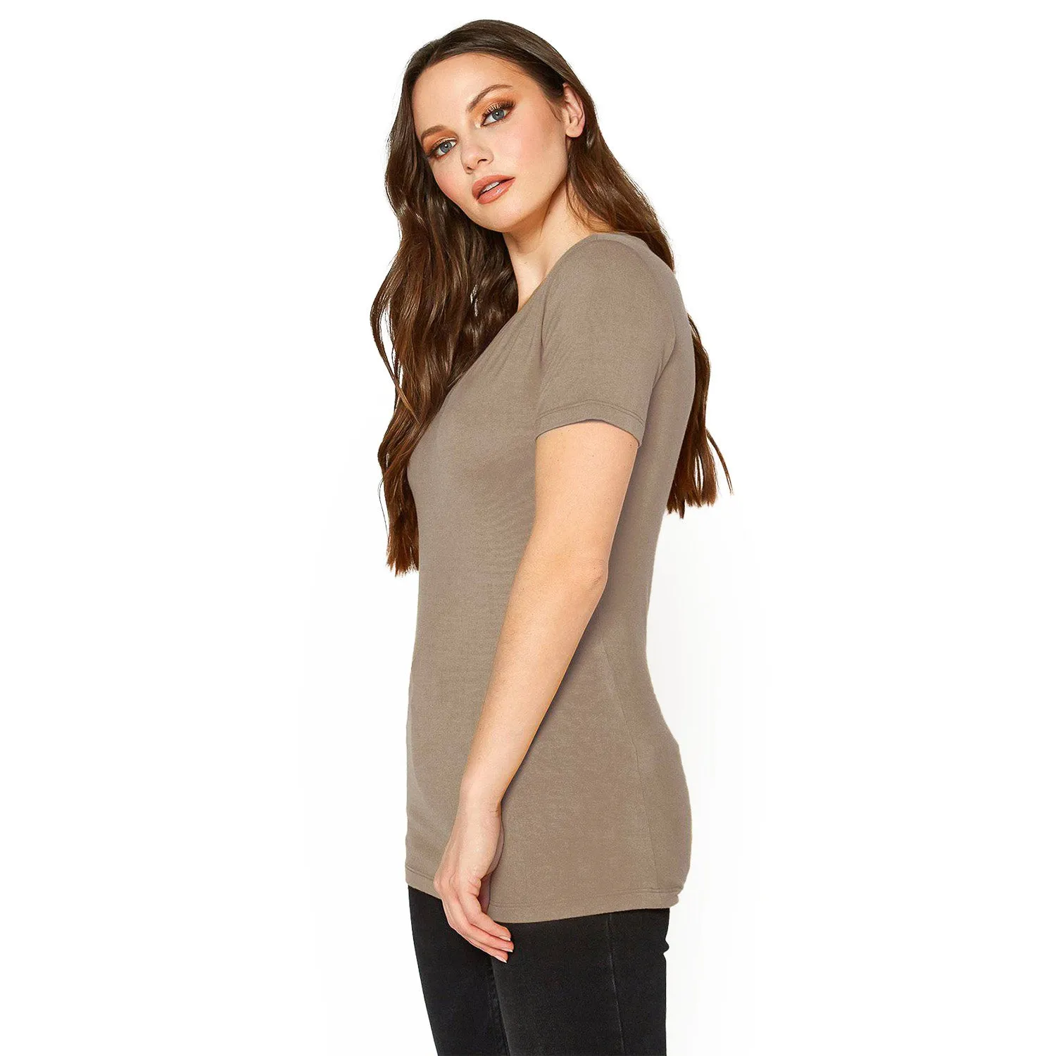 V-neck Short Sleeve Basic Tee