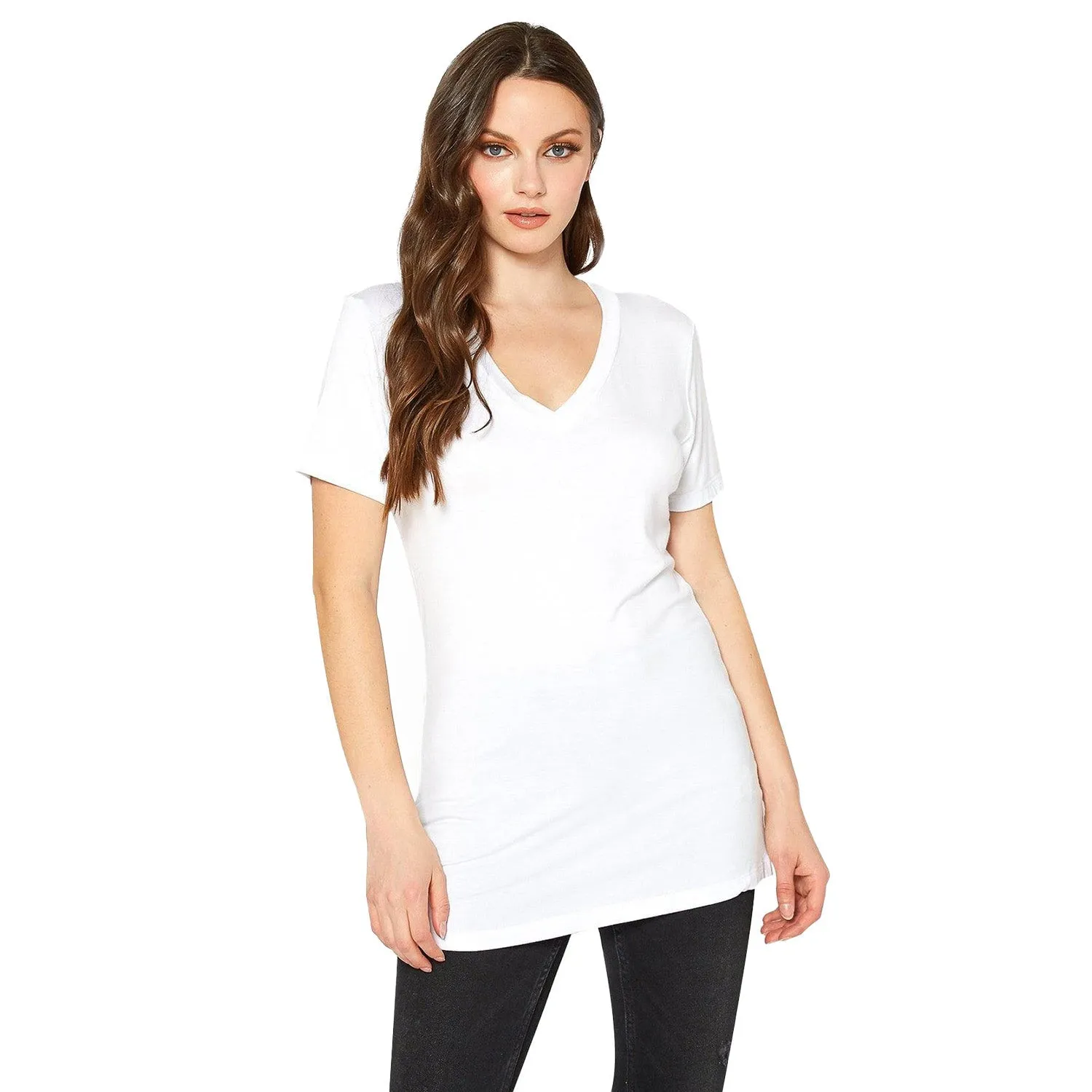 V-neck Short Sleeve Basic Tee